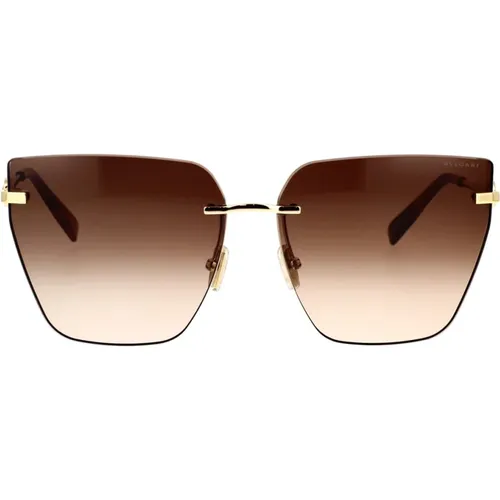Butterfly Sunglasses Brown Gradient Lenses , unisex, Sizes: 61 MM - Bvlgari - Modalova
