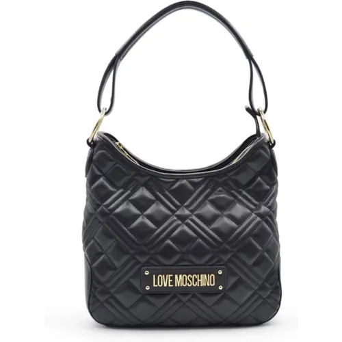 Quilted Shoulder Bag with Iconic Logo , female, Sizes: ONE SIZE - Love Moschino - Modalova