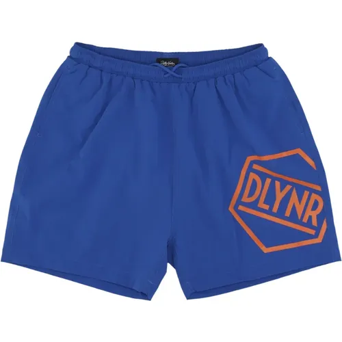 Blaue Logo Badehose mit Netz , Herren, Größe: XL - Dolly Noire - Modalova