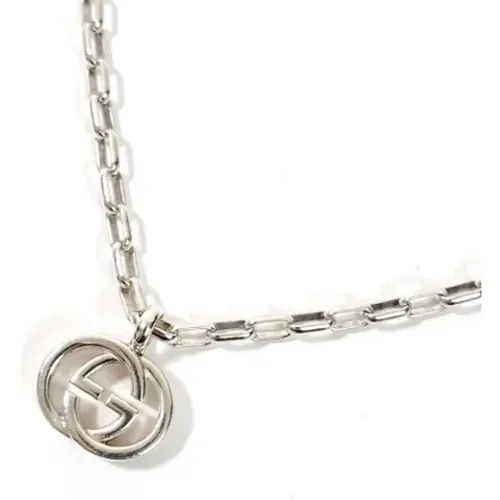 Pre-owned Silver necklaces , female, Sizes: ONE SIZE - Gucci Vintage - Modalova