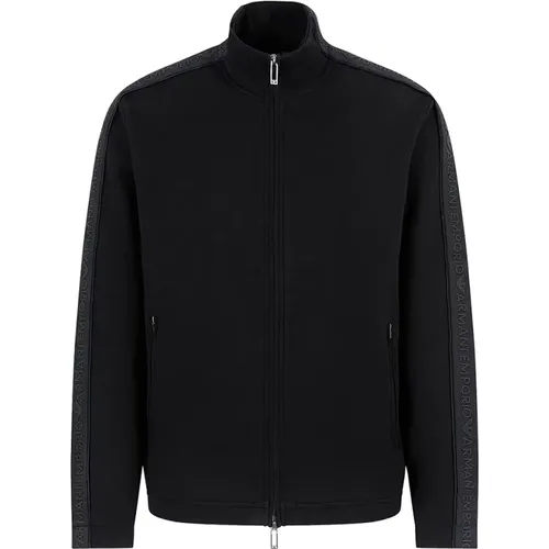 Zip-Through Sweatshirt Stylish Comfort , male, Sizes: S, L - Emporio Armani - Modalova