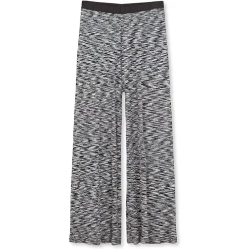 Soft and Stylish Veran Pants with Smart Print , female, Sizes: S, M - Mads Nørgaard - Modalova