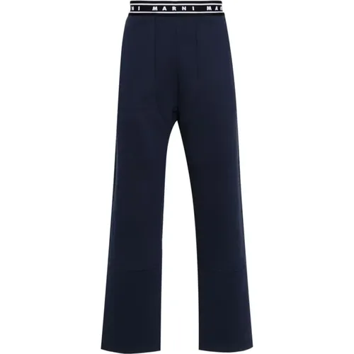 Cotton Trousers with Elastic Waistband , male, Sizes: M, S, L - Marni - Modalova
