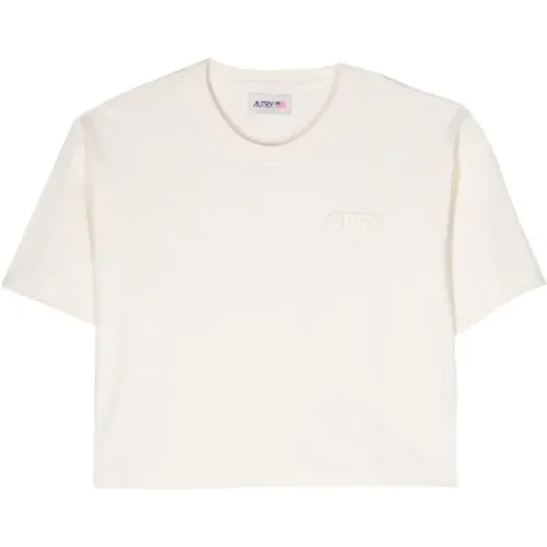 Stylisches T-Shirt 519S,Cremefarbenes T-Shirt für modebewusste Frauen - Autry - Modalova