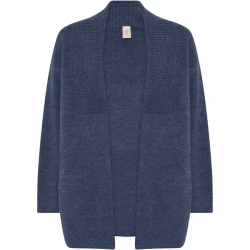 Indigo Oversized Cardigan , Damen, Größe: S - Skovhuus - Modalova