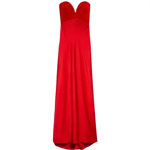 Long Velvet Bustier Dress , female, Sizes: M, XS - Max Mara - Modalova