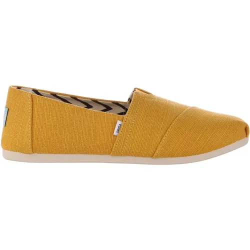 Heritage Alpargata Slip-Ons in Mustard , female, Sizes: 4 UK - TOMS - Modalova