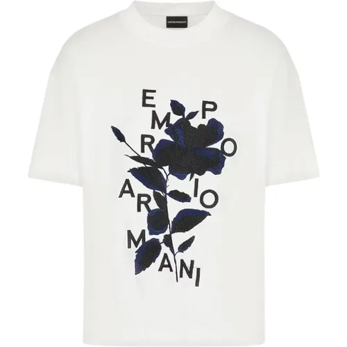 Classic Cotton Blend Men`s T-Shirt , male, Sizes: M - Emporio Armani - Modalova