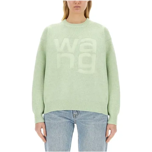 Logo Jersey Pullover Alexander Wang - alexander wang - Modalova