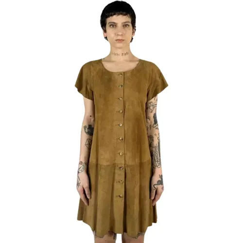 Pre-owned Leather dresses , female, Sizes: XL - Prada Vintage - Modalova