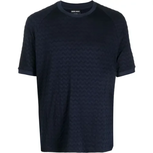 Elegant Men's T-Shirt , male, Sizes: 3XL, 5XL, L, XL - Giorgio Armani - Modalova