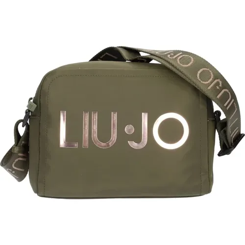 Nylon camera bag with logo strap , female, Sizes: ONE SIZE - Liu Jo - Modalova