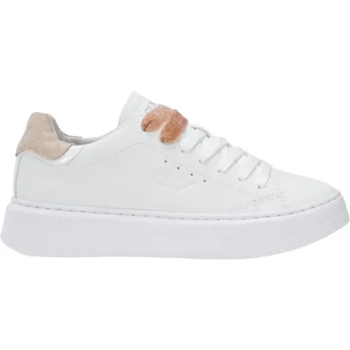 Grace Leather Sneakers in Weiß/Rosa , Damen, Größe: 37 EU - Sun68 - Modalova