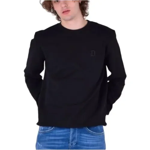 Schwarzer Crewneck Sweatshirt, Uf641 Kf0196 Fs6.890 , Herren, Größe: XL - Dondup - Modalova