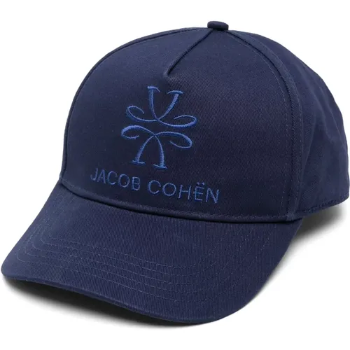 Embroidered Cotton-Polyester Hat Made in Italy , male, Sizes: ONE SIZE - Jacob Cohën - Modalova