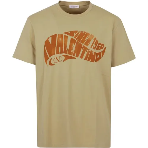 T-Shirt Jersey Print Surf , Herren, Größe: S - Valentino - Modalova