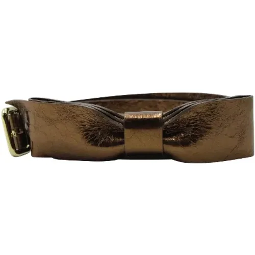 Metallic Leather Belt with Bow Detail , female, Sizes: ONE SIZE - Chloé Pre-owned - Modalova