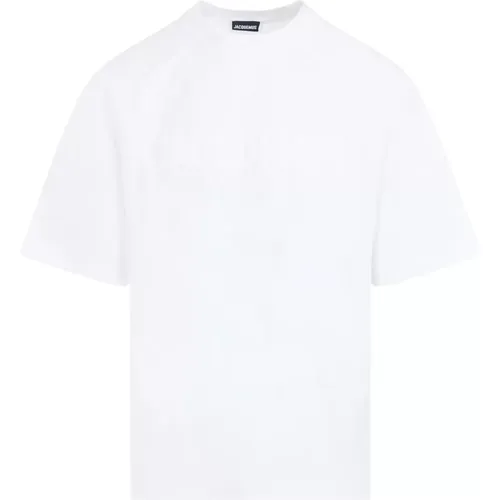 T-Shirt Typo Crew Neck Short Sleeve , male, Sizes: S, M, XL - Jacquemus - Modalova