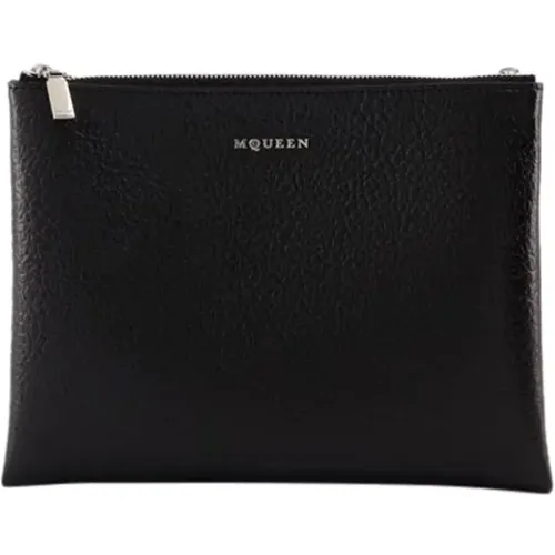 Leather clutches , female, Sizes: ONE SIZE - alexander mcqueen - Modalova