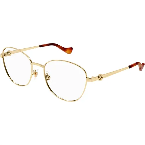 Gold Havana Brillengestelle Gucci - Gucci - Modalova