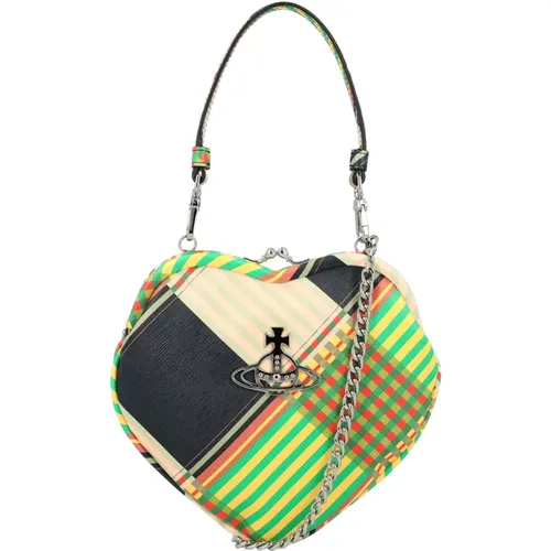 Womens Bags Handbag Combat Tartan Ss24 , female, Sizes: ONE SIZE - Vivienne Westwood - Modalova