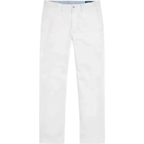 Weiße Chino-Hose Stretch Straight Fit , Herren, Größe: W30 L32 - Ralph Lauren - Modalova