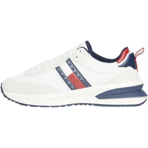 Lederlaufsohle Runnerschuhe , Herren, Größe: 43 EU - Tommy Hilfiger - Modalova