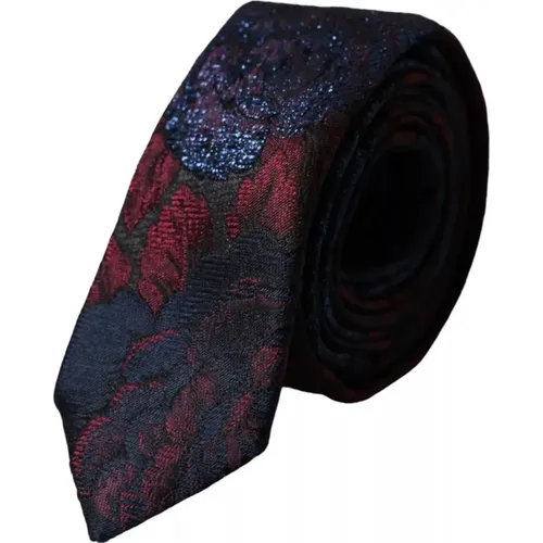 Floral Fantasy Silk Adjustable Men's Tie , male, Sizes: ONE SIZE - Dolce & Gabbana - Modalova