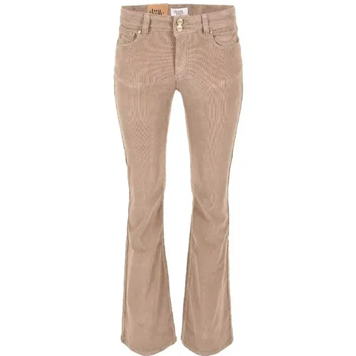 Taupe Velvet Flare Hose DNM Pure - DNM Pure - Modalova