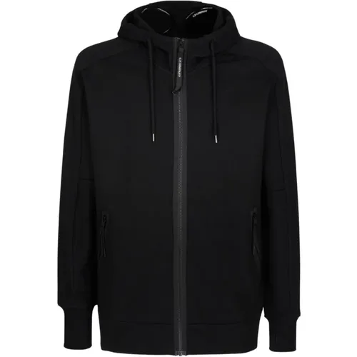 Schwarze Baumwoll Regular Fit Jacke , Herren, Größe: L - C.P. Company - Modalova