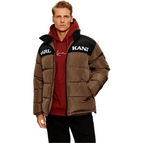 Retro Essential Puffer Jacke , Herren, Größe: XS - Karl Kani - Modalova