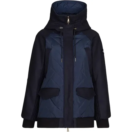 Gepolsterte Hoodie-Jacke in Pazifikblau - add - Modalova