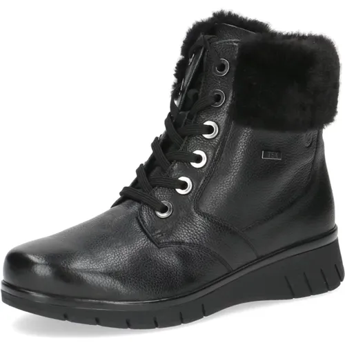 Schwarze Nappa Winterstiefel , Damen, Größe: 37 EU - Caprice - Modalova