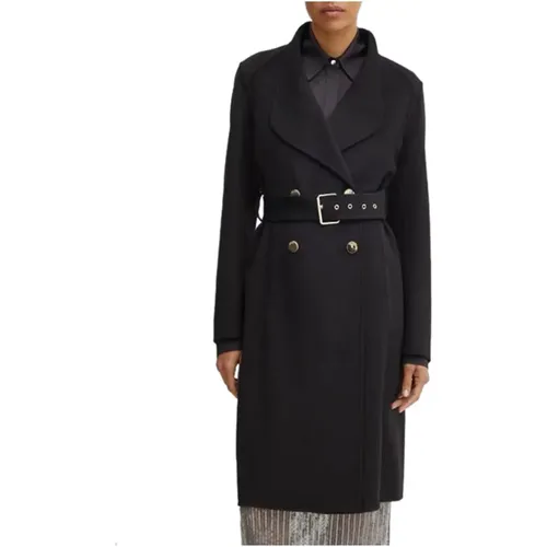 Double-breasted wool blend coat for women , female, Sizes: S, M, XS, L, 2XS - Liu Jo - Modalova