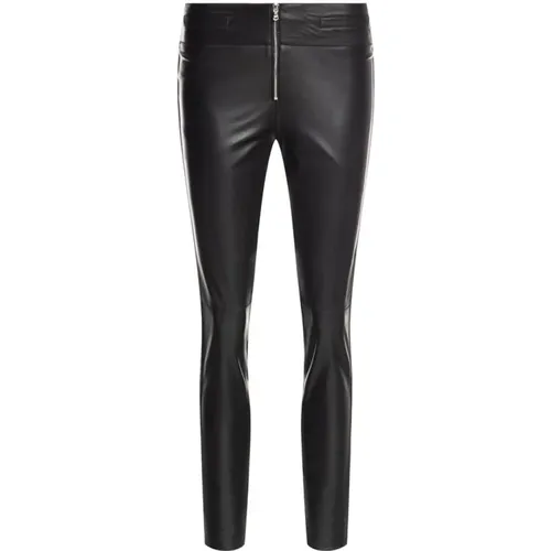 Skinny Leather Trousers , female, Sizes: M - Emporio Armani - Modalova