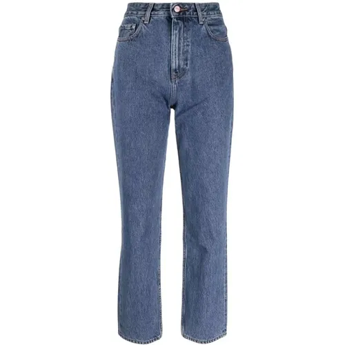 Timeless Straight-Leg Denim Jeans , female, Sizes: W25 - Ganni - Modalova