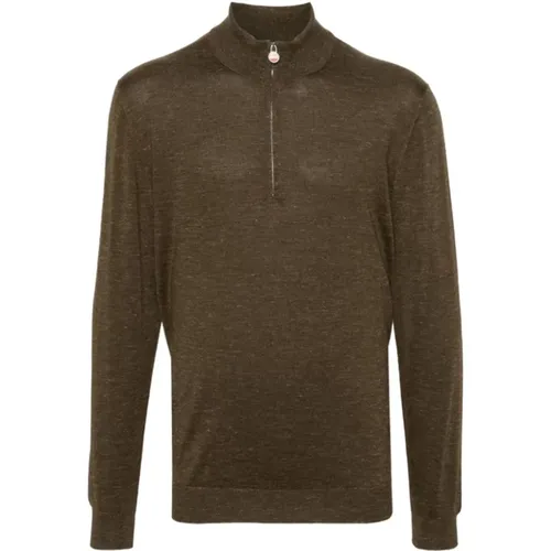 High-Neck Mélange Jumper , male, Sizes: XL, L - Kiton - Modalova