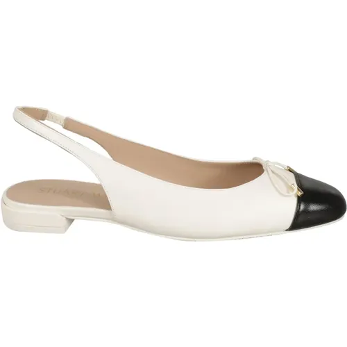 Womens Shoes Ballerinas Cream Black Ss24 , female, Sizes: 5 UK, 4 UK, 6 UK - Stuart Weitzman - Modalova