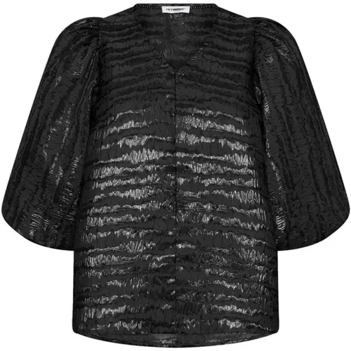 Metallic Stripe Blouse , female, Sizes: XS, M, XL, L, S - Co'Couture - Modalova