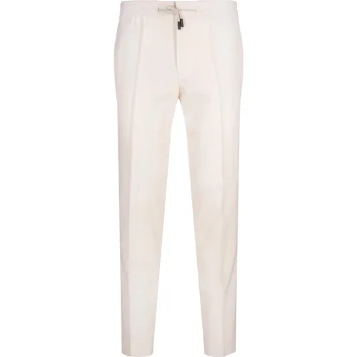 Tapered Wool Trousers with Ribbing , male, Sizes: M, 2XL, XL, L, S - Hugo Boss - Modalova