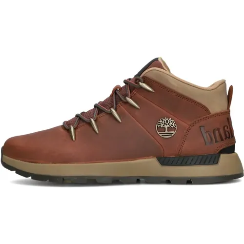 Mid Lace Up Sneakers Cognac,Mid Lace Up Sneakers Grau,Mid Lace Sneakers Braun Nubuk - Timberland - Modalova