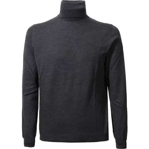 Flexwool Turtleneck Sweater Anthracite Slim Fit , male, Sizes: 2XL, 3XL, M, L - Zanone - Modalova