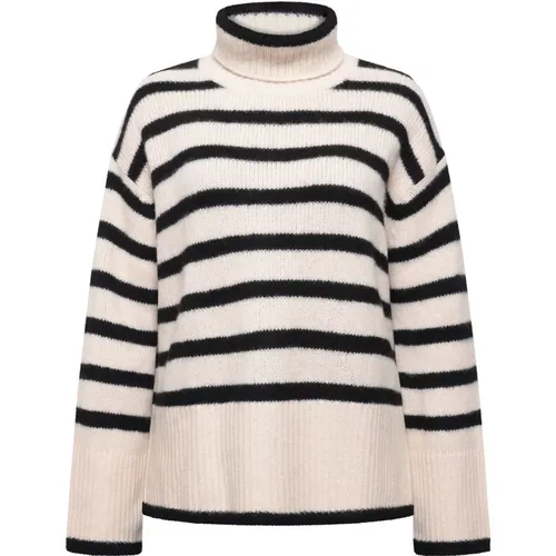 Stand up collar sweater stripe , female, Sizes: XS - Emerson Renaldi - Modalova