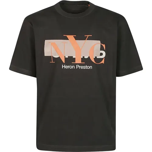 Orange NYC Censored T-Shirt , male, Sizes: M, S - Heron Preston - Modalova