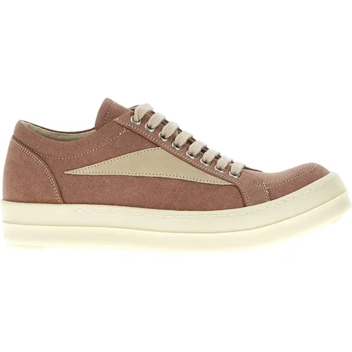 Rosa Denim Sneakers mit Sharktooth-Sohle , Damen, Größe: 35 EU - Rick Owens - Modalova