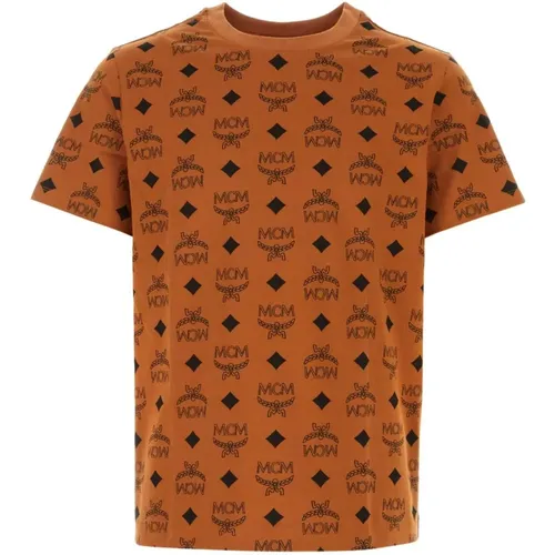Bedrucktes Baumwoll-T-Shirt , Herren, Größe: XL - MCM - Modalova