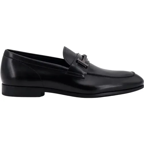 Double T Time Leather Loafer , male, Sizes: 6 UK - TOD'S - Modalova