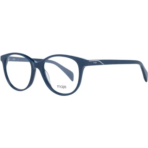 Blaue Kunststoff Damen Runde Optische Brillen , Damen, Größe: ONE Size - Maje - Modalova