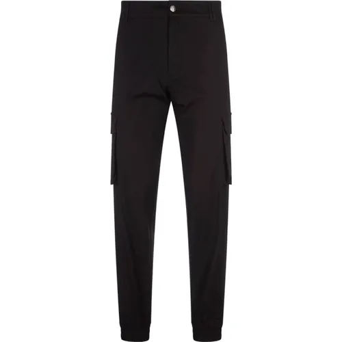 Schwarze Cargo Hose mit Hexagon Logo - Philipp Plein - Modalova