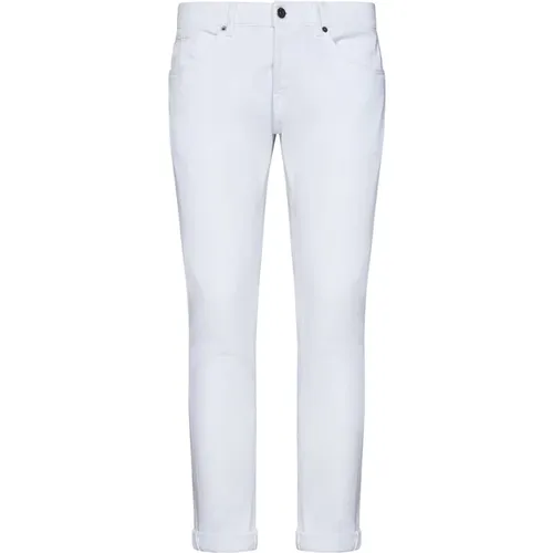 Skinny-Fit Jeans with Logo Plaque , male, Sizes: W38, W34, W36, W40 - Dondup - Modalova